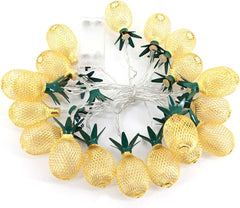 USB fairy lights wrapped around indoor plant

