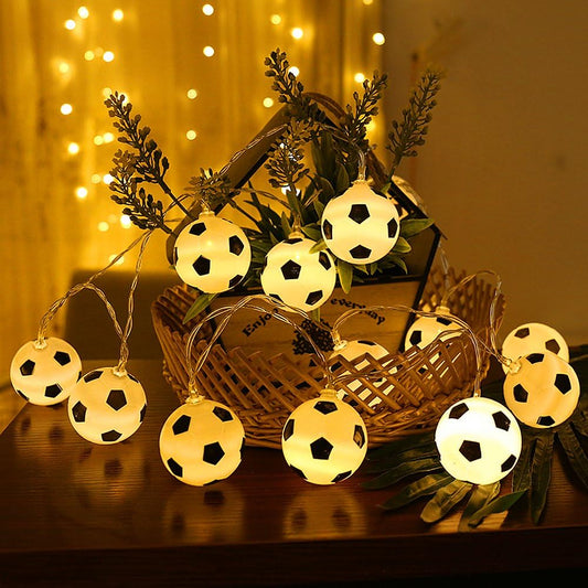 String Light 20LEDs Football Decoration - ELINKUME® Modern World Football Modeling Indoor Decor Lighting