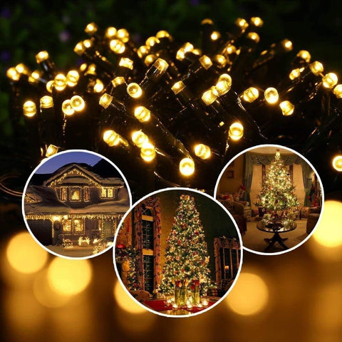 Waterproof solar string lights for trees, fences, and pathways.

