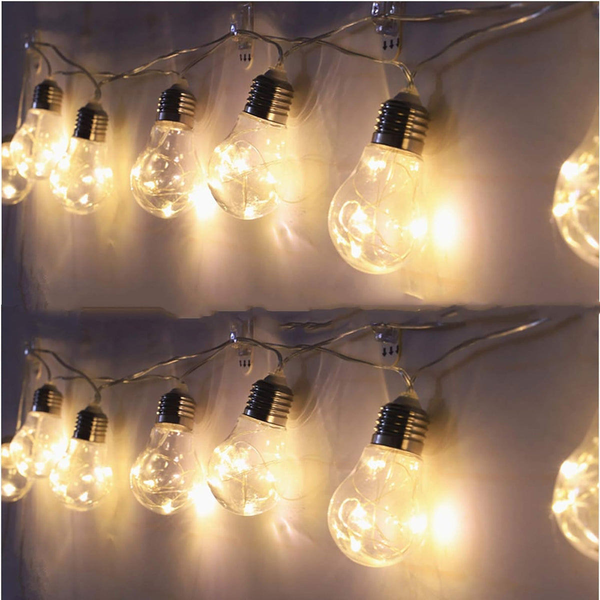 Holiday Decoration Led Light String Led Christmas Lights 20Bulb G45 Globe Festoon Bulb with Copper Wire Fairy Light Solar Powered Party Ball String Lamps