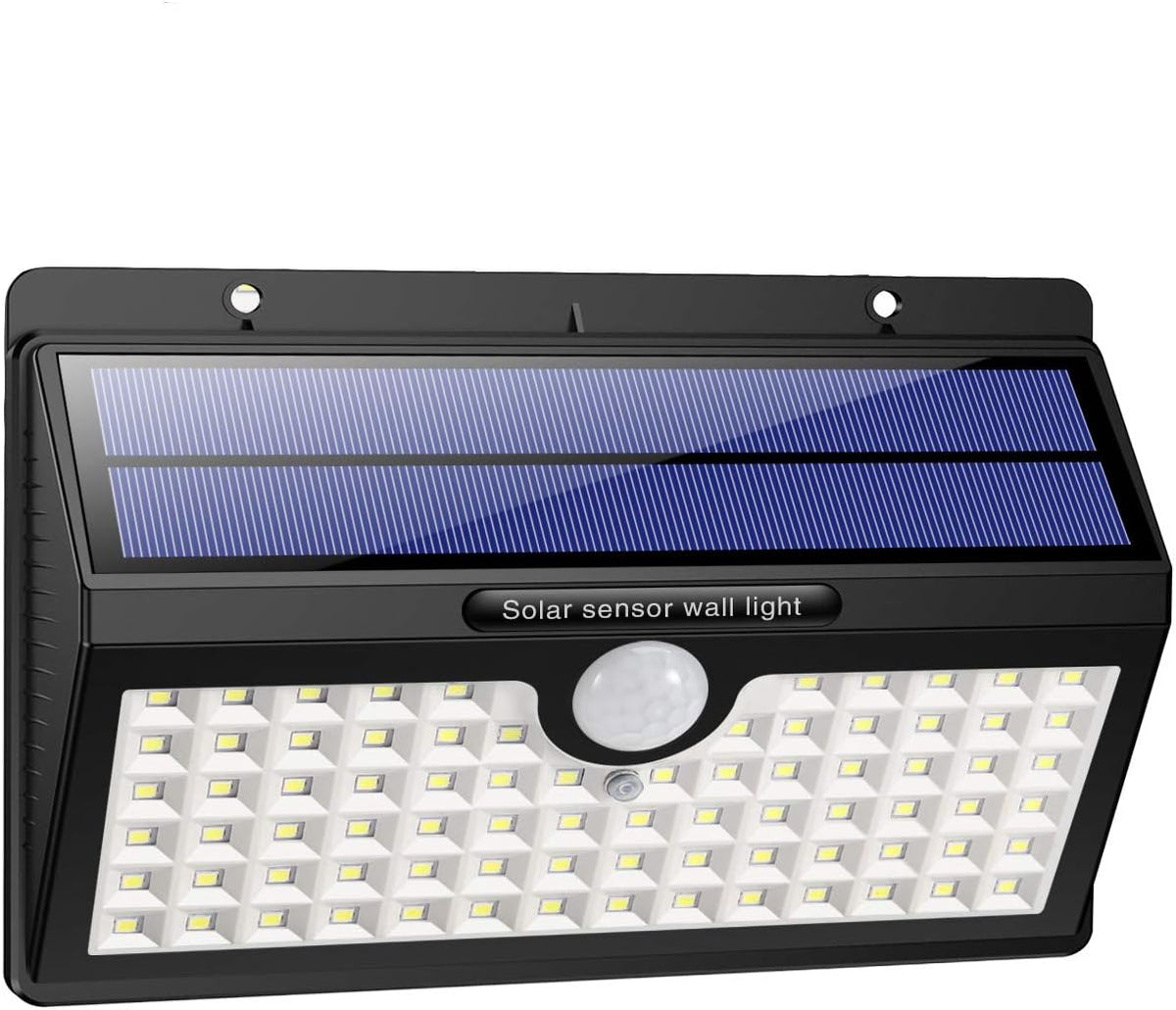 Solar Lights Outdoor, Upgraded 78 LED Solar Motion Sensor Security Lights - Solar Powered Lights Waterproof