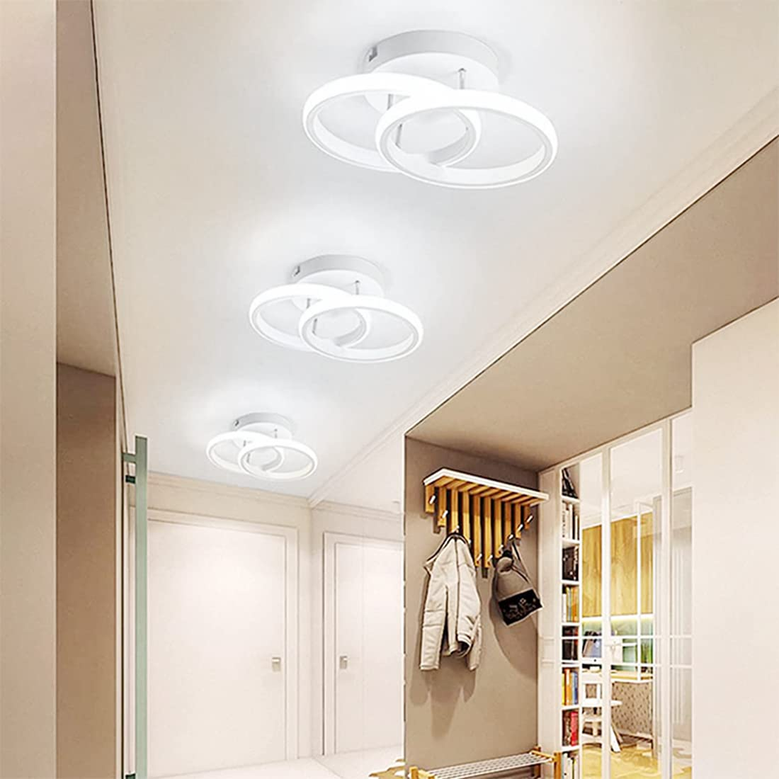 18W Modern LED Ceiling Light, Dual Circle