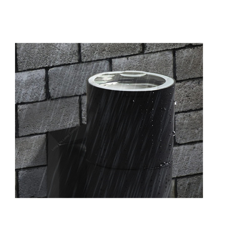 Stainless steel and matte black finish outdoor light for gardens and patios

