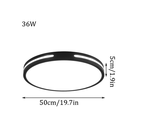 Clearance Sale - 36W Modern Bathroom Ceiling Light, 50cm Ultra-Bright Flush Light with 3 Color Temperatures (3000K/4500K/6000K)