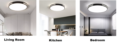 Clearance Sale - 36W Modern Bathroom Ceiling Light, 50cm Ultra-Bright Flush Light with 3 Color Temperatures (3000K/4500K/6000K)