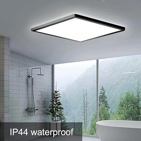 28W Black LED Ceiling Light – 3 Colour CCT (3000K/4500K/6000K) Ultra Slim Flush Mount Panel Light