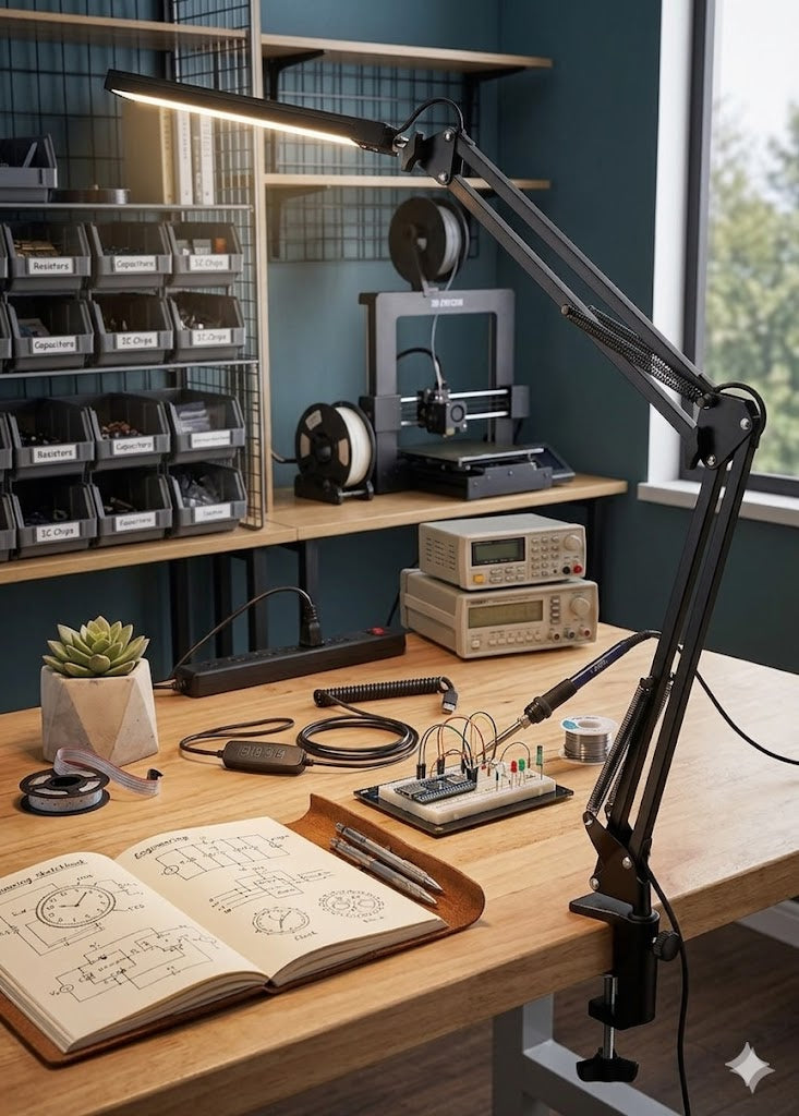 LED Desk Lamp with Bulb Adjustable Table Lamp for Home Office Study Reading
