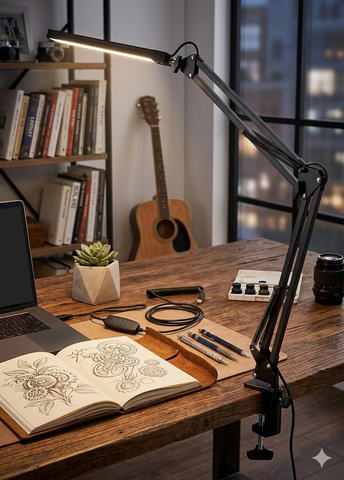 LED Desk Lamp with Bulb Adjustable Table Lamp for Home Office Study Reading