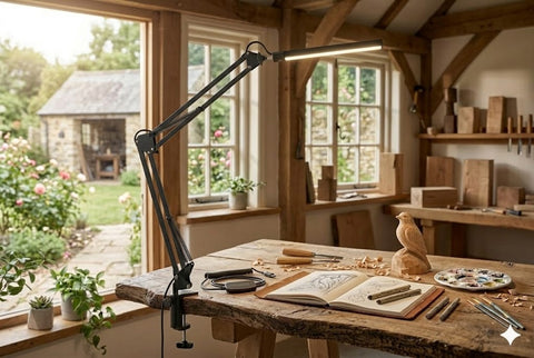 LED Desk Lamp with Bulb Adjustable Table Lamp for Home Office Study Reading
