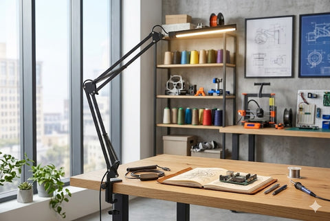 LED Desk Lamp with Bulb Adjustable Table Lamp for Home Office Study Reading