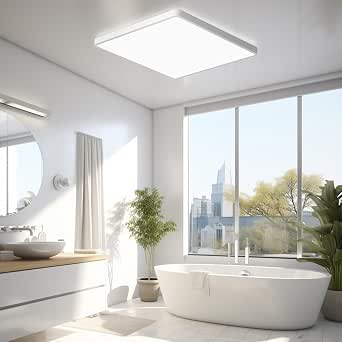 36W LED Ceiling Light 6500K Cool White – 3240LM Square Flush Mount Ceiling Lamp IP44 Waterproof for Kitchen, Bedroom, Bathroom & Hallway