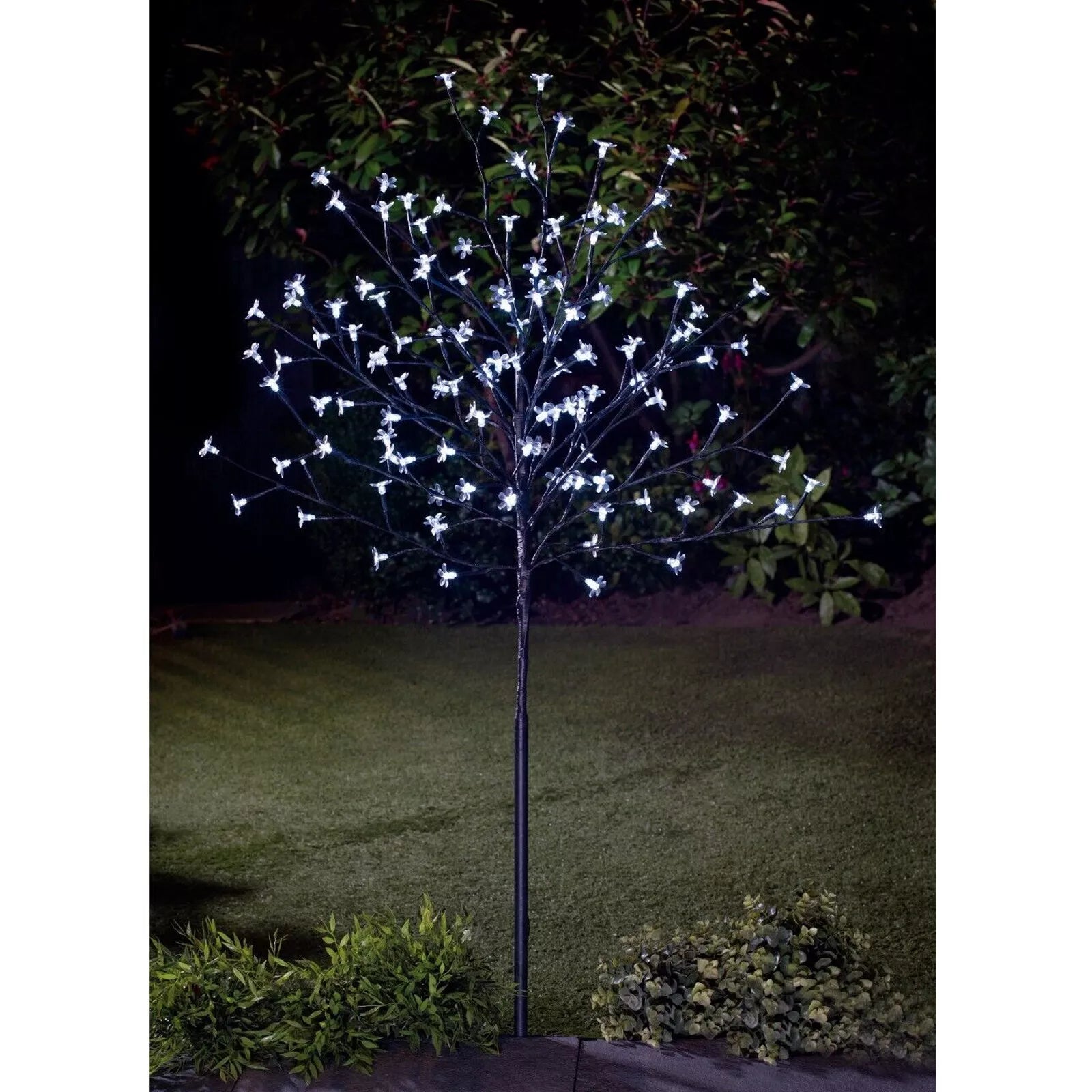 128 LED Outdoor Blossom Tree Lights with Cherry Blossom Design – IP65 Waterproof Solar Powered Garden Decoration Warm White