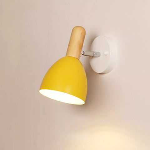Adjustable Wood Vintage Wall Light 350° Rotatable