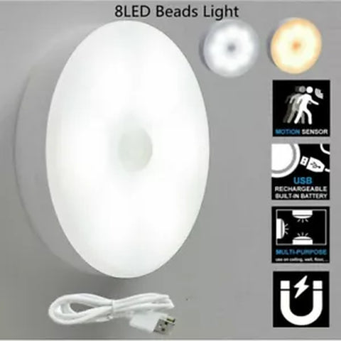 8 LED PIR Motion Sensor Night Light – Battery Stick-On Light
