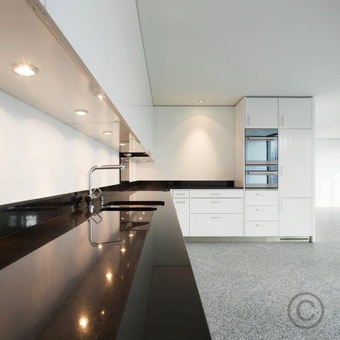 | Shower/Soffit Gloss White Recessed Ceiling Downlights | Bath Recessed Lighting, Home Décor & Improvement Essential | Includes Bulb [6500K Warm White] | Mains Wired