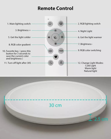Flush Mount round LED Ceiling Light – Modern & Energy-Efficient