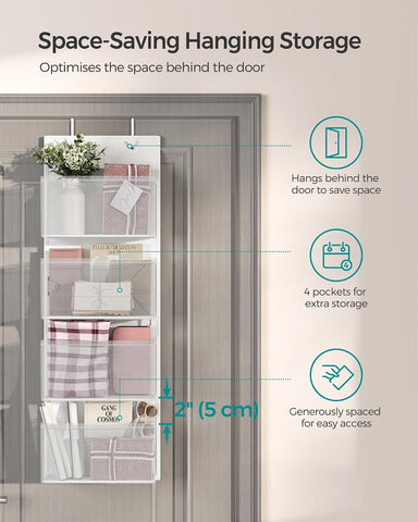 Over-Door Storage Organiser, Wardrobe Storage, 4 Pockets