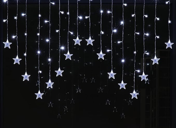 104 LEDs Christmas Snowflakes Window String Lights In UK - Shop Now!