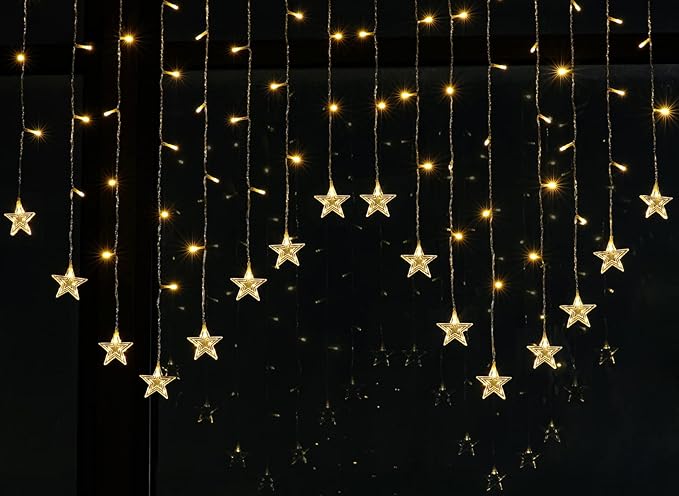 104 LEDs Christmas Snowflakes Window String Lights In UK - Shop Now!