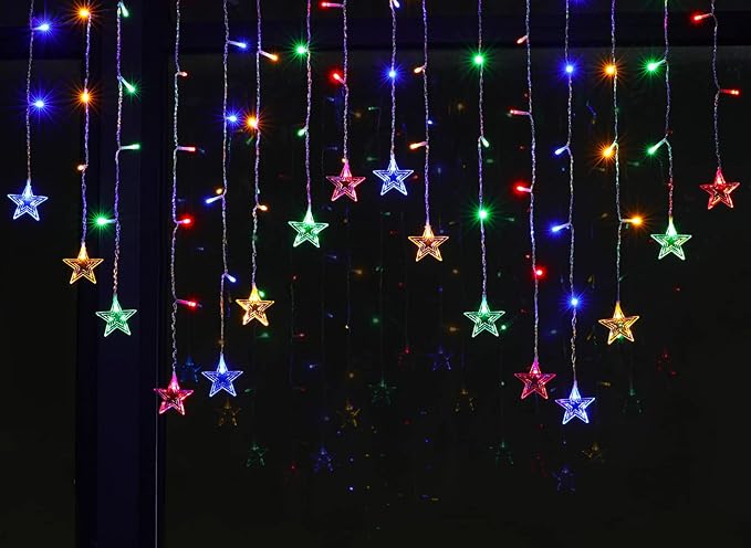 104 LEDs Christmas Snowflakes Window String Lights In UK - Shop Now!