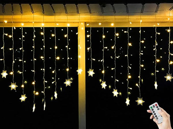 104 LEDs Christmas Snowflakes Window String Lights – UK