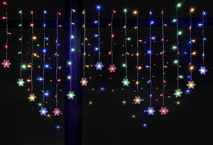 104 LEDs Christmas Snowflakes Window String Lights In UK - Shop Now!