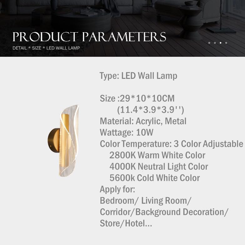 Easy-to-install LED wall lamp mounted on a staircase wall for safe nighttime visibility
