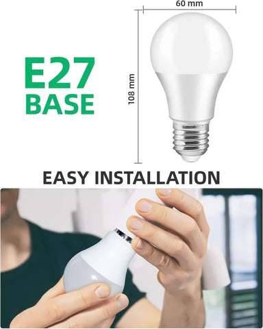 A19 7W LED E27 Bulb Warm White 1055lm Non-Dimmable
