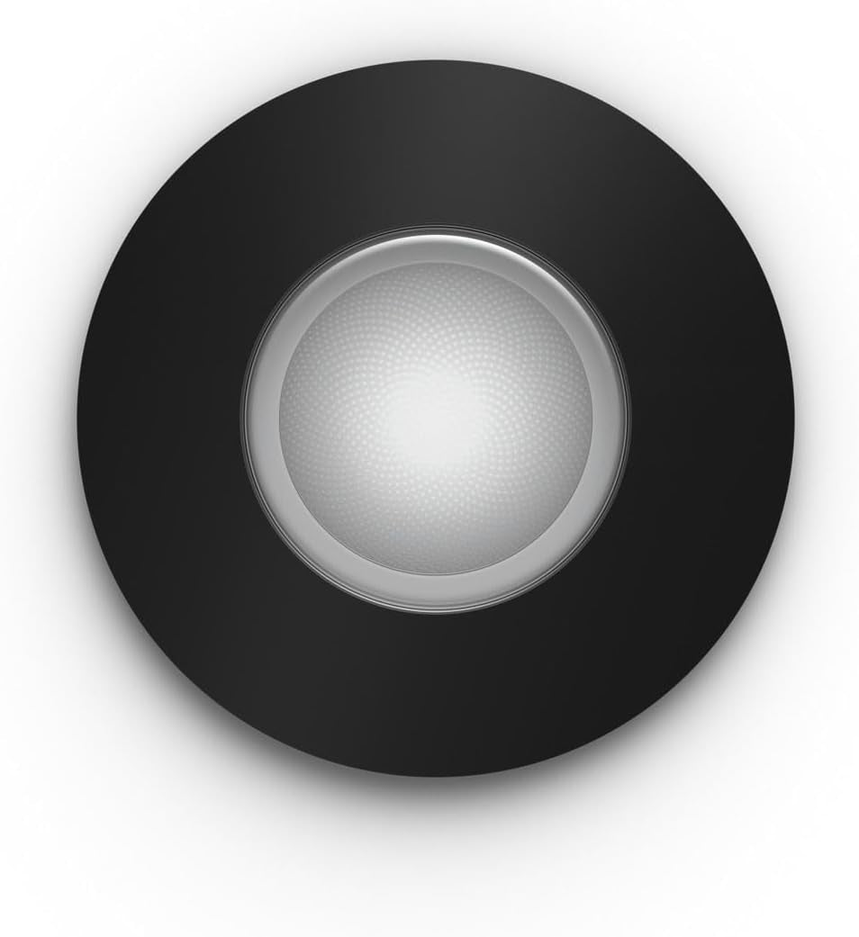 Philips Hue Xamento Recessed Spotlights, 1 Pack, Black | White and Colour Ambiance Light, Smart LED, 4.2W, 16 Million Colours, Dimmable, Bluetooth App Control, Smart Home