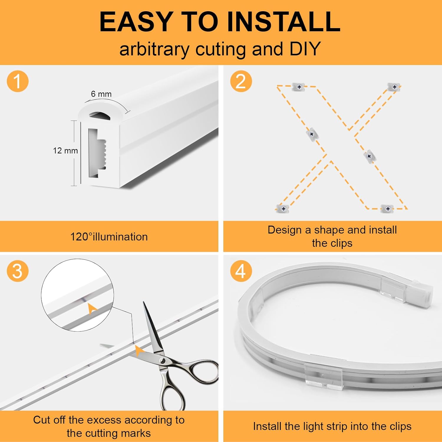120 LED Flexible Neon Strip Light In UK - Shop Now!