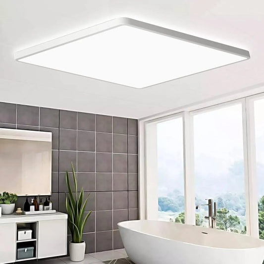 Ceiling Lights 36W, Super Bright Square LED Ceiling Light, Daylight White 6000K, IP44 Waterproof Bathroom Light, for Office, Living Room, Bedroom, Kitchen, Bathroom, Hallway, Porch