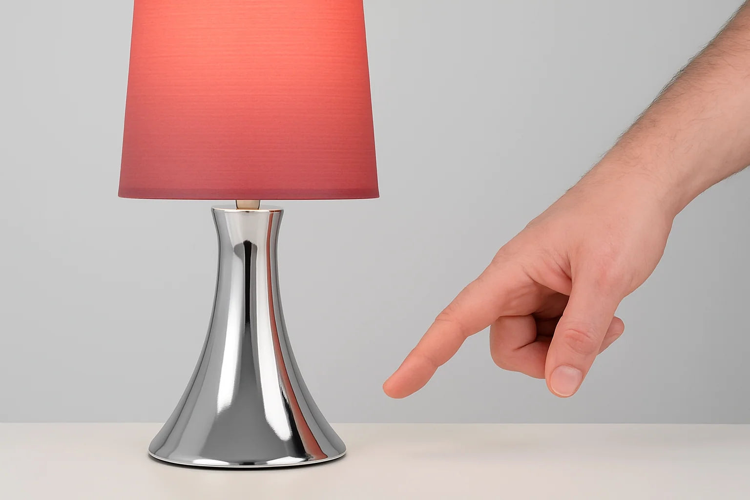 Chrome Touch Table Lamp – 31Cm Bedside Dimmable Light