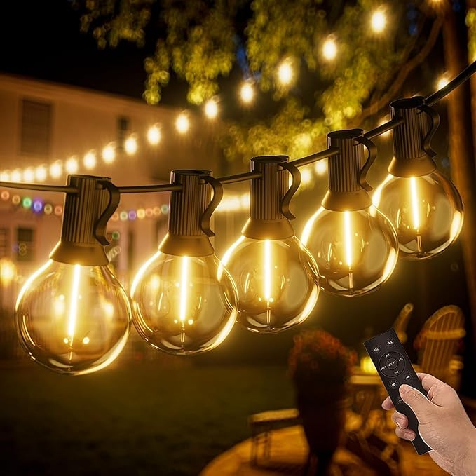  Outdoor Festoon String Lights with Remote 150FT