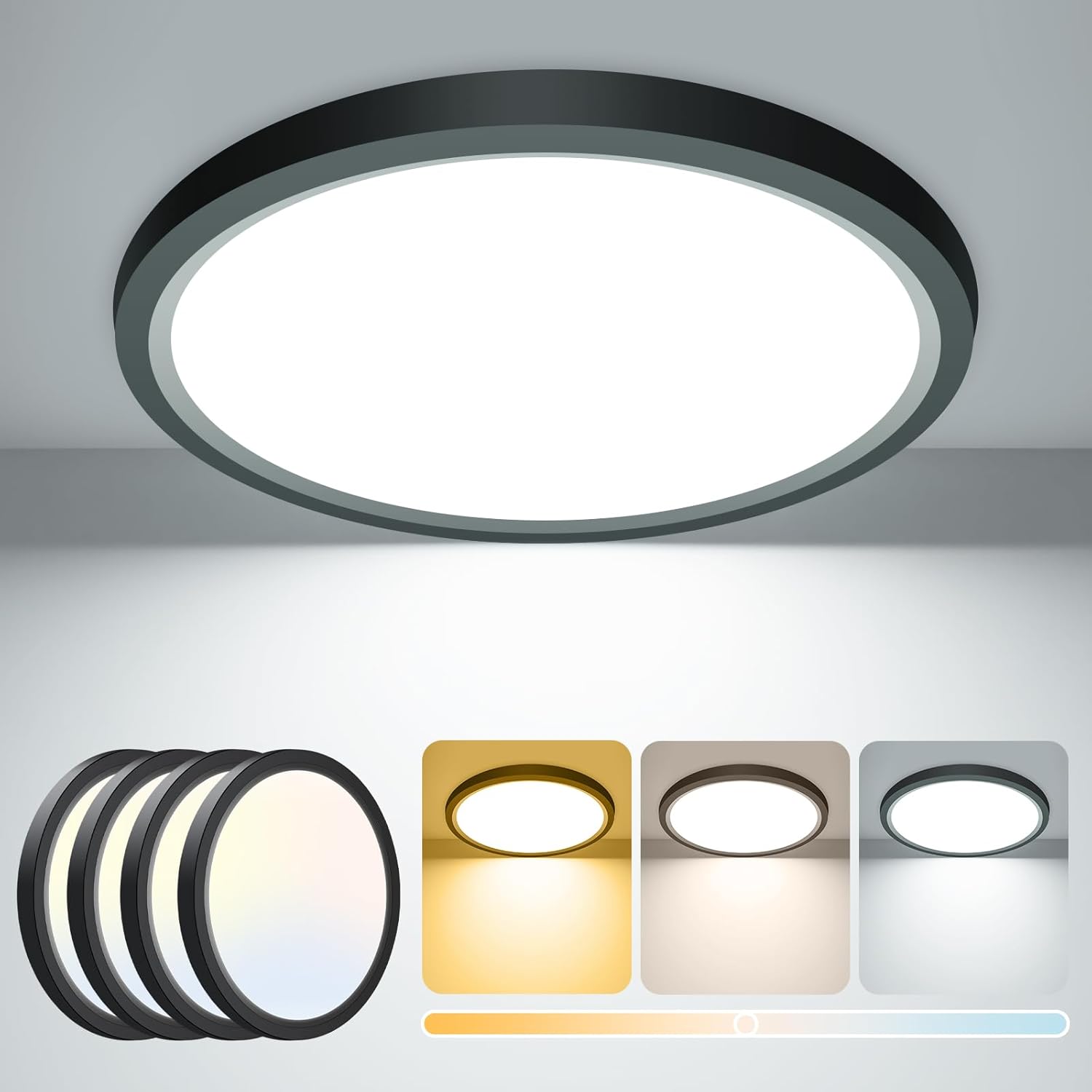 IP44 Waterproof LED Ceiling Light for Bathrooms & Kitchens

