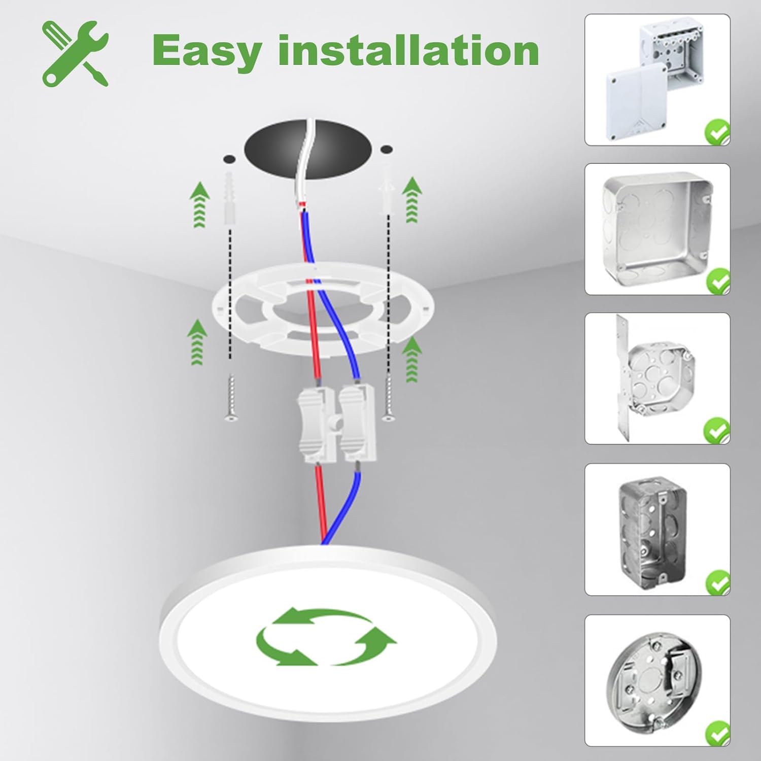 Energy-Efficient 15W LED Ceiling Light with IP44 Protection


