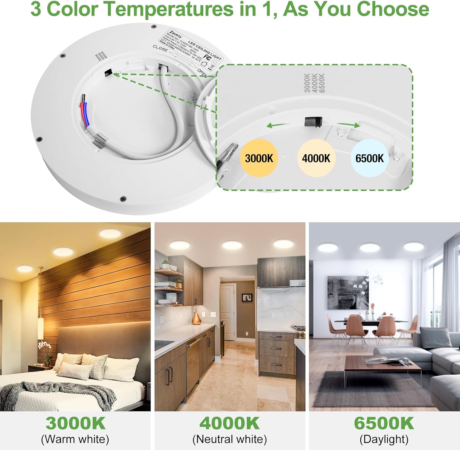 Energy-Saving Ultra-Thin LED Ceiling Light in White


