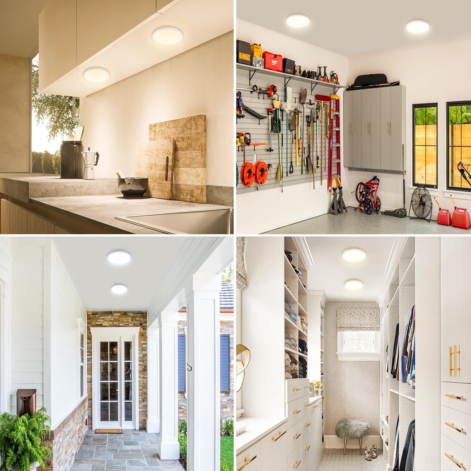 Stylish LED Ceiling Light for Bathroom and Kitchen Use



