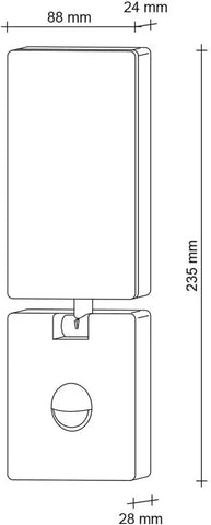Motion-activated security light for gardens and pathways.

