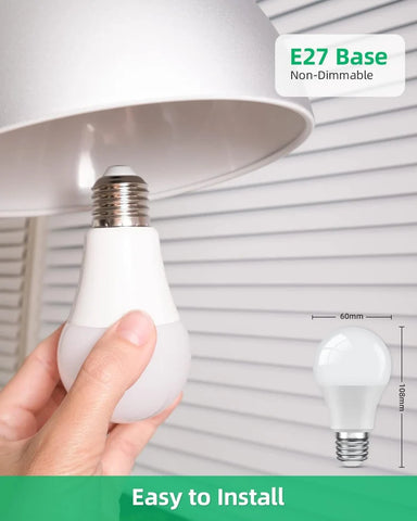 A19 7W LED E27 Bulb Warm White 1055lm Non-Dimmable