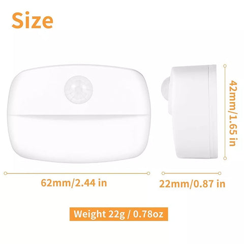 LED PIR Motion Sensor Wall Night Light – Waterproof & Battery Operated