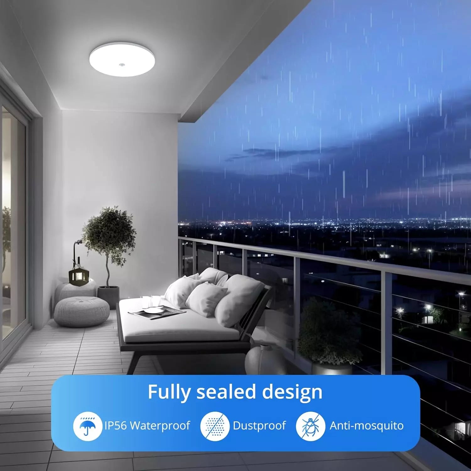 Motion-activated LED light for utility room

