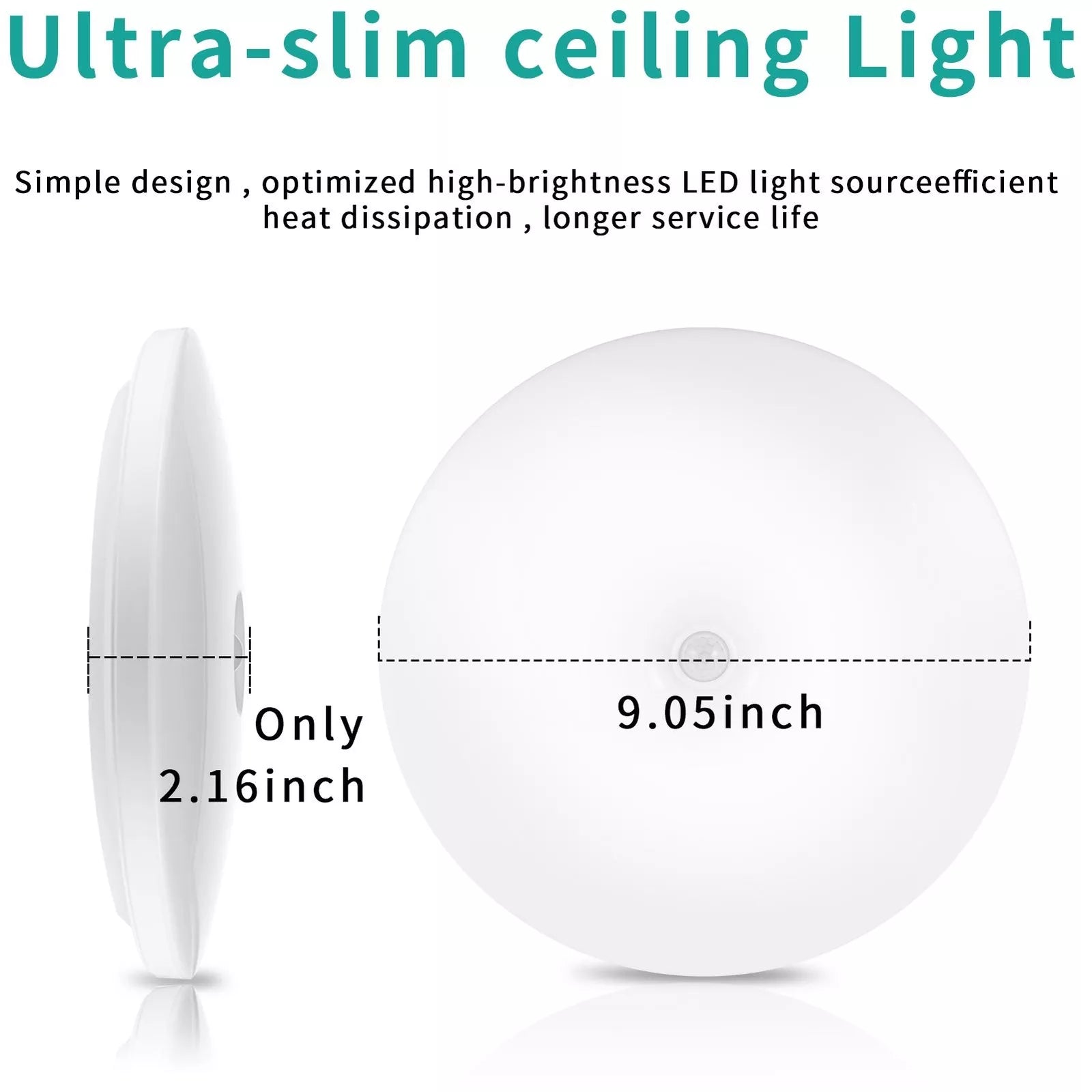 UK LED ceiling light with PIR sensor

