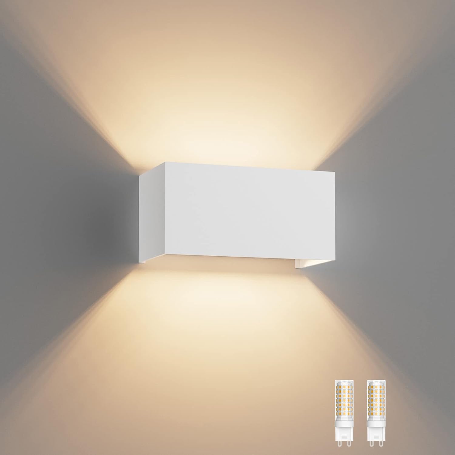 18W modern LED wall light in white

