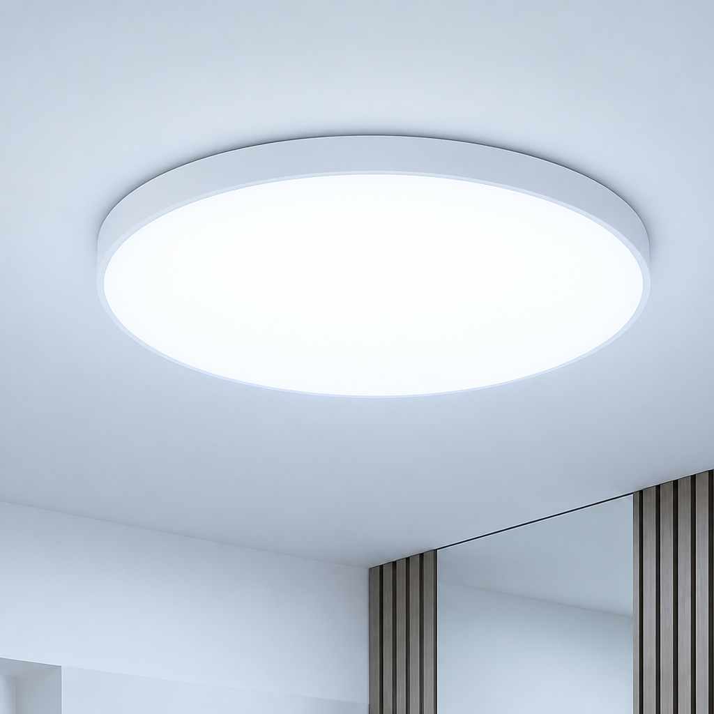 48W Round LED Ceiling Light – Flush Mount Design – 6000K Cool White – Energy-Efficient Modern Ceiling Light for Homes, Kitchens, Bedrooms & UK Spaces