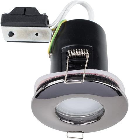 | Fire Rated White Domed GU10 Ceiling Downlight | Bath Recessed Lighting, Home Décor & Improvement Essential | Mains Wired