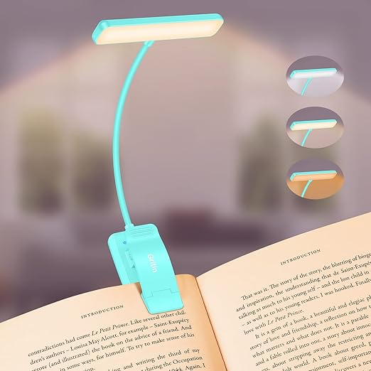 19 LED Book Light, Reading Light Book Lamp for Reading at Night with Memory Function, 3 Eye-Protecting Modes -Stepless Dimming, Long Battery Life, 360° Flexible Lamp for Bed