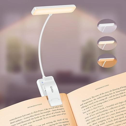 19 LED Book Light, Reading Light Book Lamp for Reading at Night with Memory Function, 3 Eye-Protecting Modes -Stepless Dimming, Long Battery Life, 360° Flexible Lamp for Bed