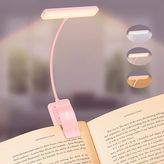 19 LED Book Light, Reading Light Book Lamp for Reading at Night with Memory Function, 3 Eye-Protecting Modes -Stepless Dimming, Long Battery Life, 360° Flexible Lamp for Bed