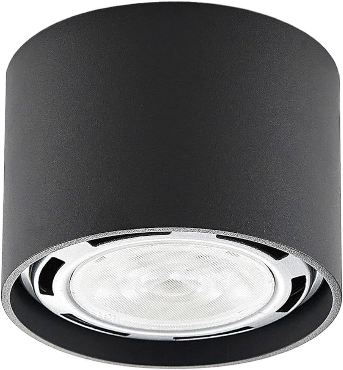 Modern Dimmable Arcchio Ceiling Light 'Mabel' in Silver - Aluminium, Kitchen Spotlight (1 GU10 Light Source) - Floodlight