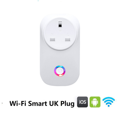 Smart Plug WiFi Socket Monitor Timing Function Toya SmartLife APP Control , White